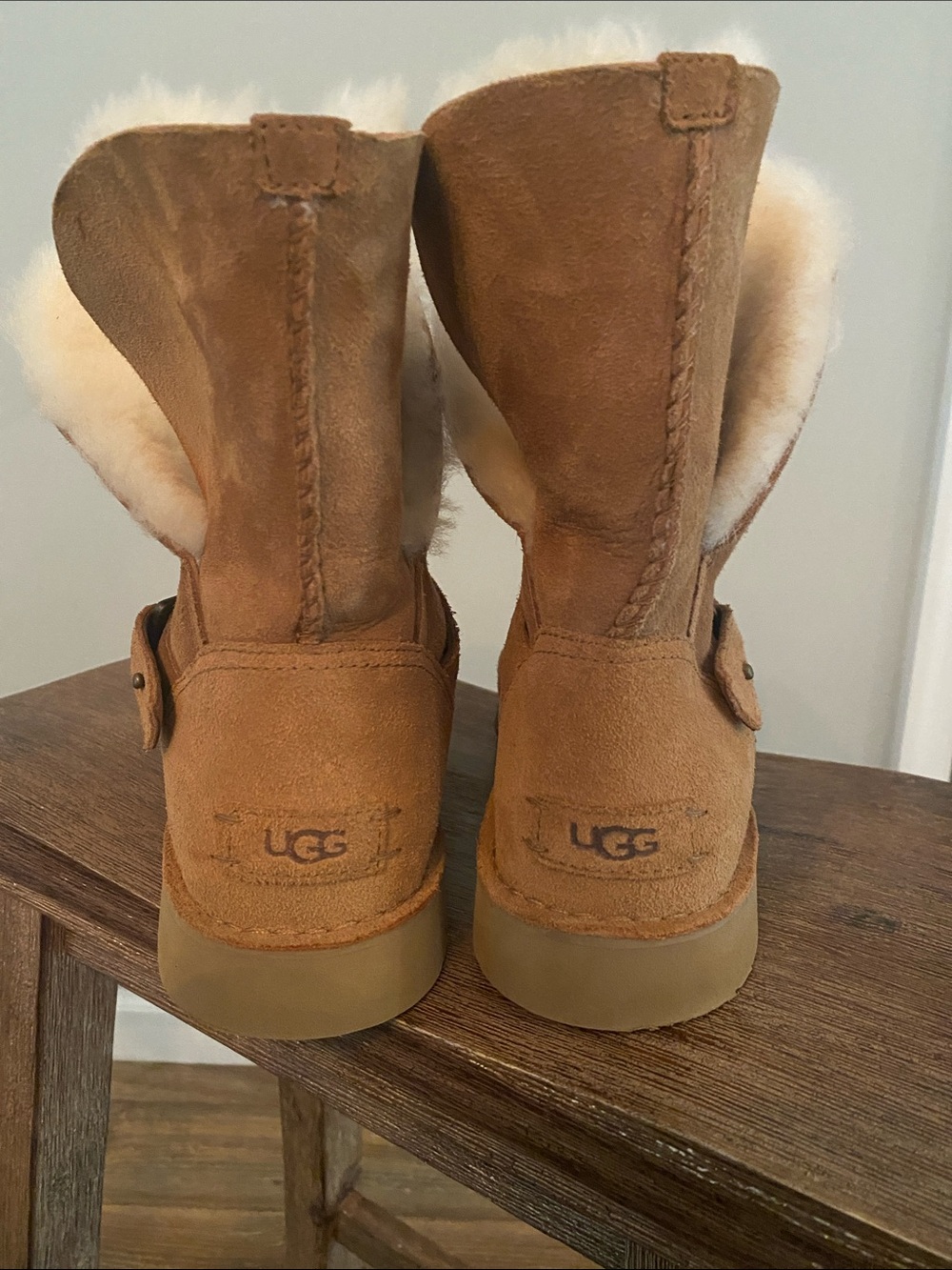UGG Chestnut Suede Shearling Winter Boots